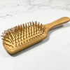 Bamboo Hairbrush for Curly & Ethnic Hair – Anti-Static, Detangling, Scalp Massage, Eco-Friendly - FAVORYT BRAND