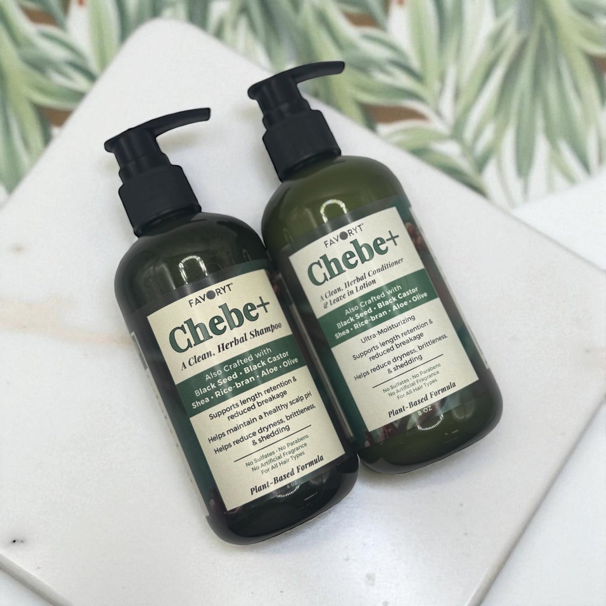 Chebe Botanical Hair Care Set – Strengthening Shampoo, Conditioner & Leave-In for Dry or Breakage-Prone Hair - FAVORYT BRAND
