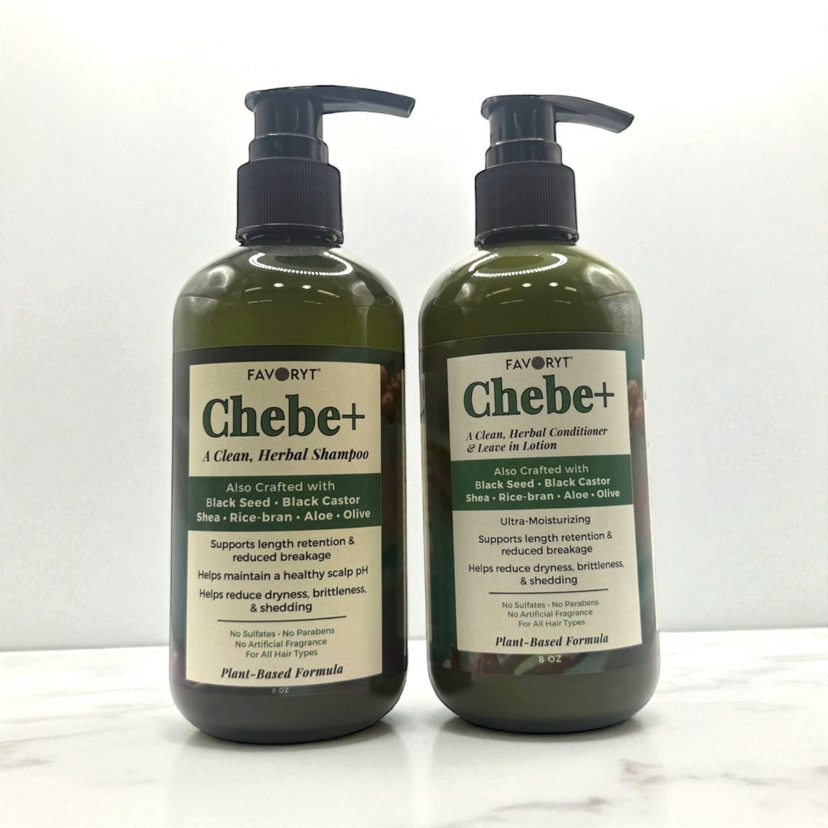 Chebe Botanical Hair Care Set – Strengthening Shampoo, Conditioner & Leave-In for Dry or Breakage-Prone Hair - FAVORYT BRAND