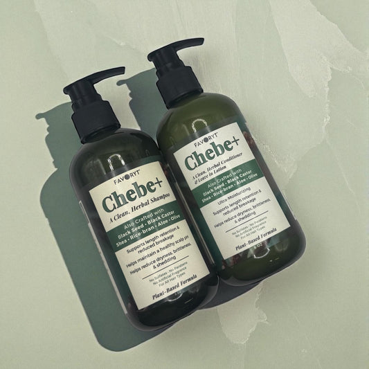 Chebe Botanical Hair Care Set – Strengthening Shampoo, Conditioner & Leave-In for Dry or Breakage-Prone Hair - FAVORYT BRAND