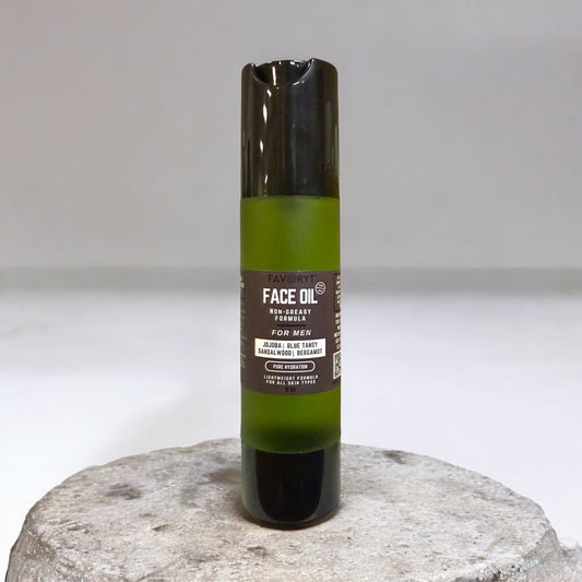 FAVORYT Men’s Sandalwood Face & Beard Oil – Blue Tansy Moisturizer, Beard Oil & Aftershave Oil - FAVORYT BRAND