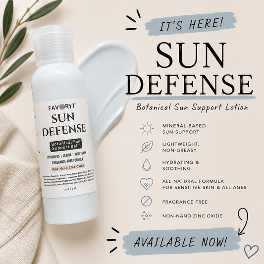 FAVORYT Sun Defense Botanical Sun Support Lotion | Lightweight Mineral Outdoor Lotion - FAVORYT BRAND