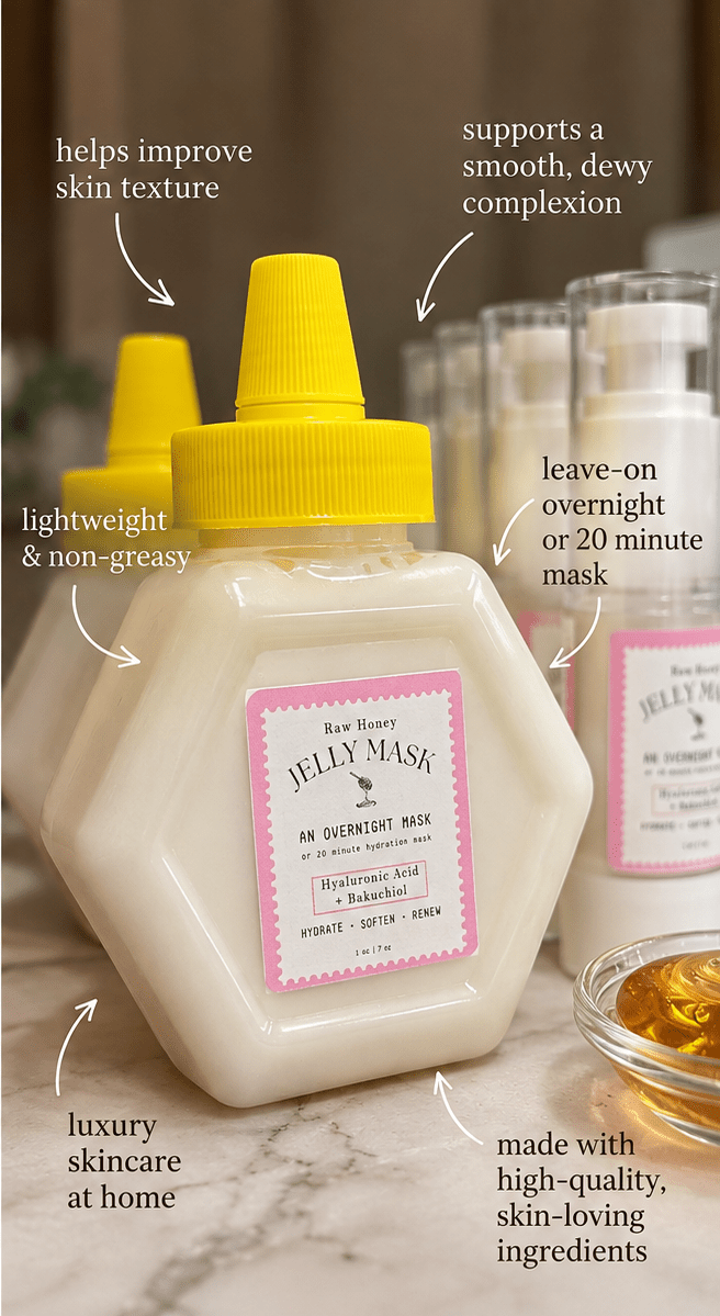 Honey Jelly Overnight Face Mask | Honey + Hyaluronic Acid + Bakuchiol - FAVORYT BRAND
