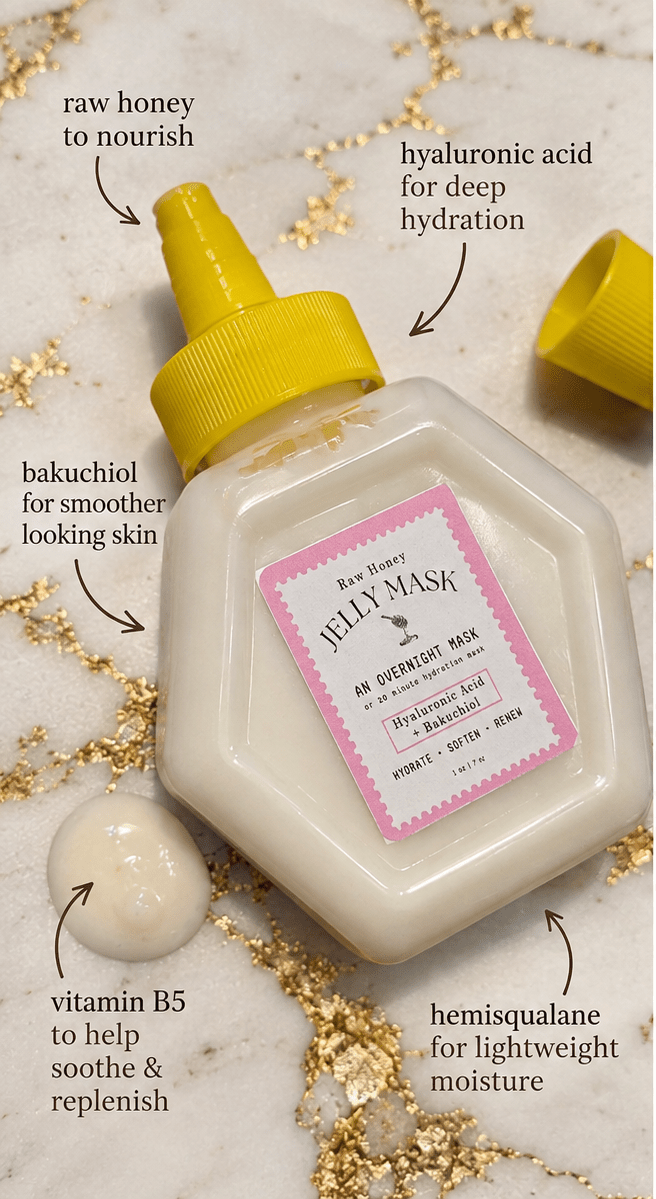 Honey Jelly Overnight Face Mask | Honey + Hyaluronic Acid + Bakuchiol - FAVORYT BRAND