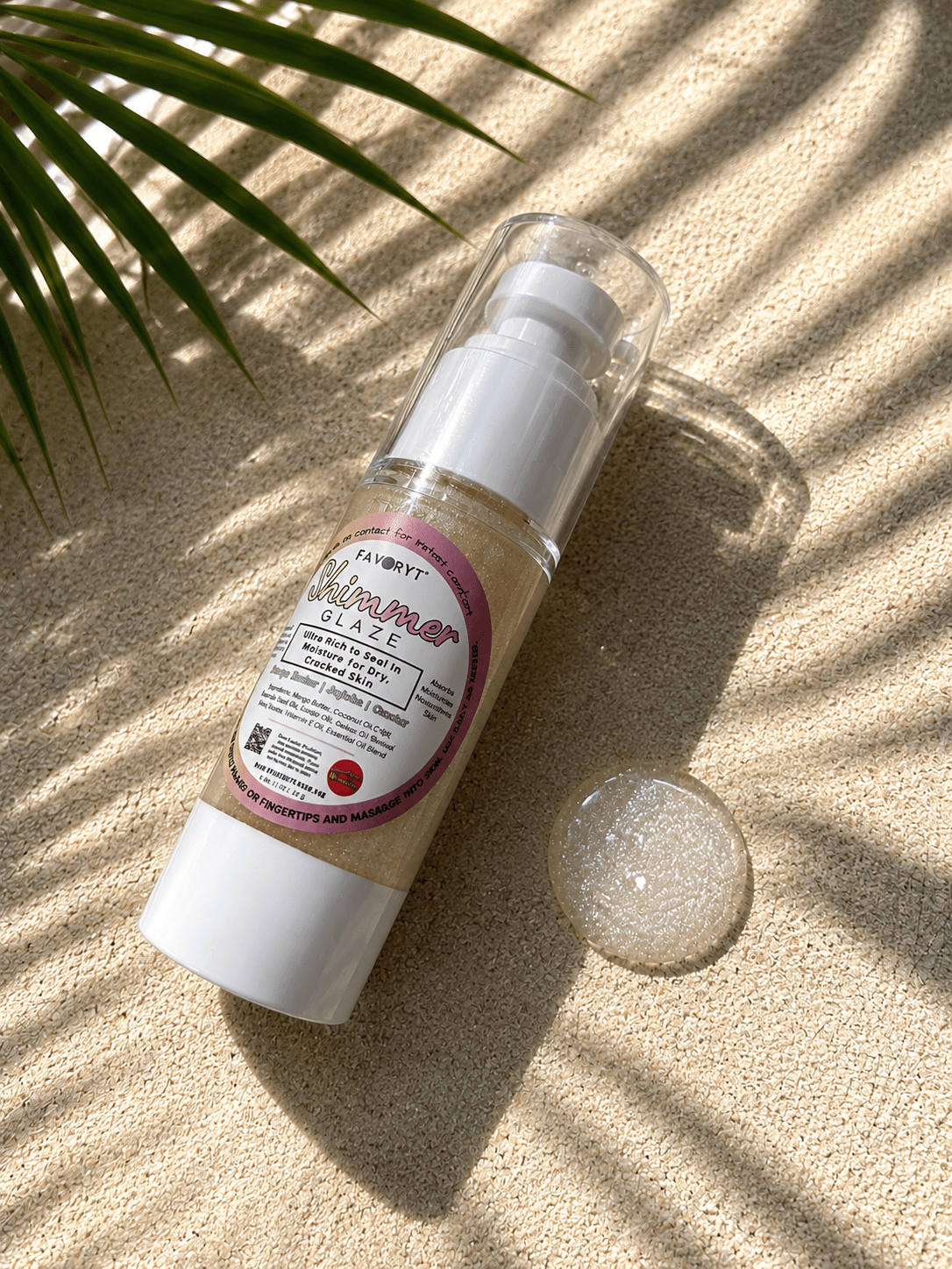 Shimmer Body Glaze – Soft Shimmer for Hydrated, Radiant Skin - Natural Coconut Mango Scent - FAVORYT BRAND