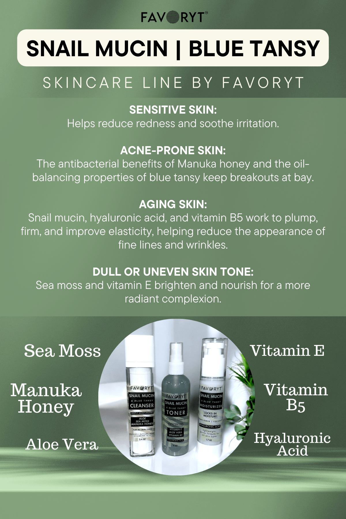 Snail Mucin | Blue Tansy Skincare Line by FAVORYT - FAVORYT BRAND