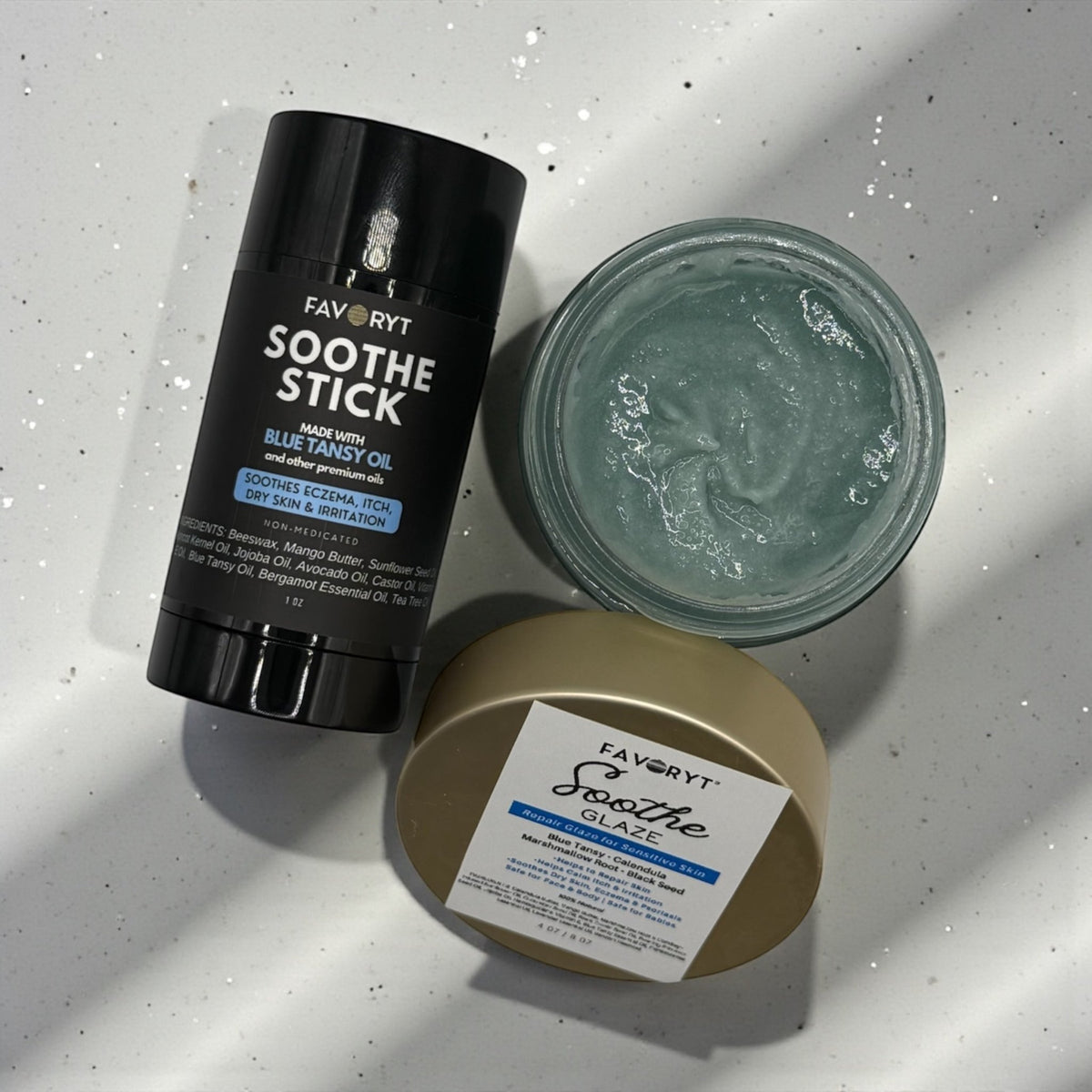 Soothe Home & Away Care Bundle- for Eczema and Dry, Cracked Skin, Soothing effect for itch and irritation - FAVORYT BRAND
