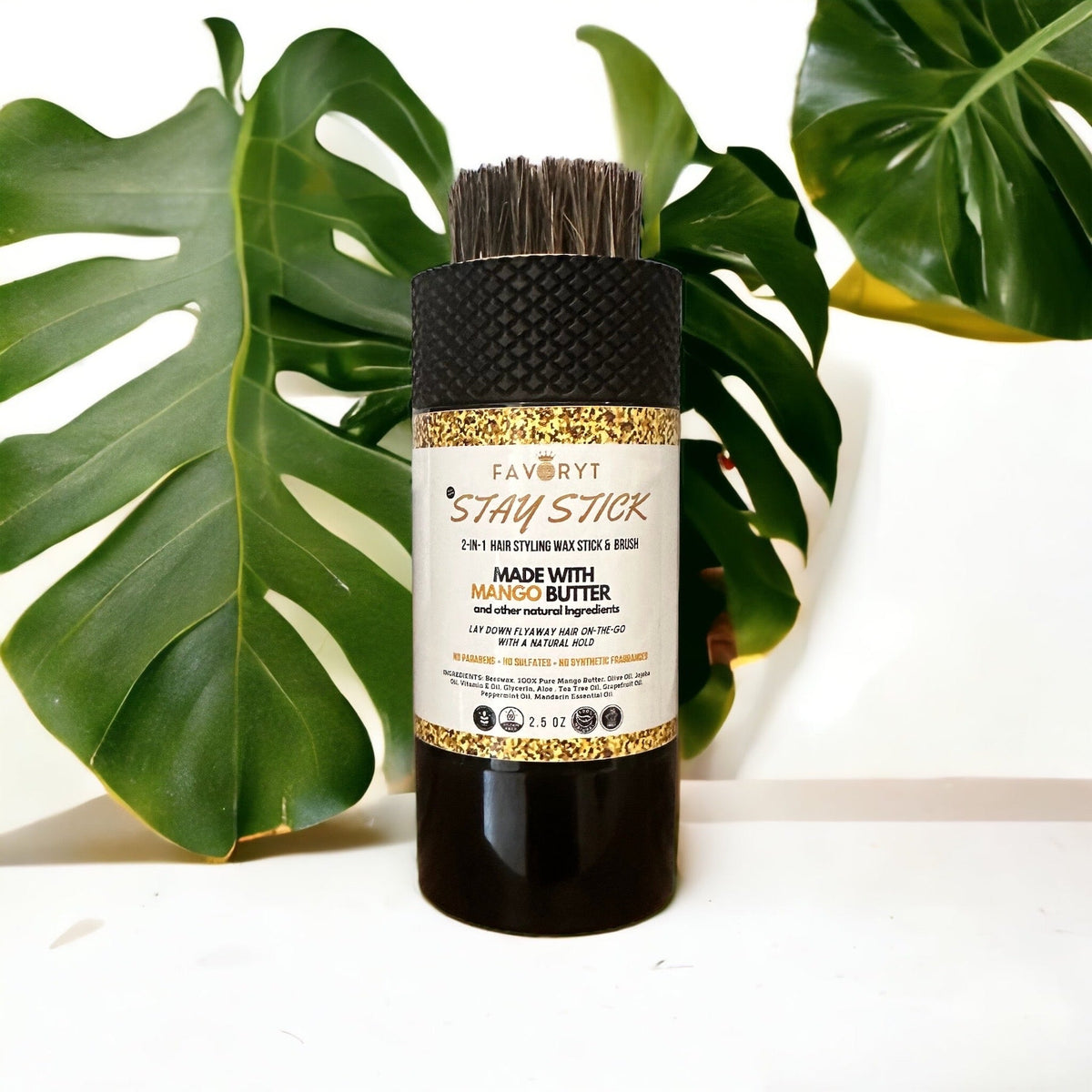 Stay Stick Hair Styling Wax and Brush - FAVORYT BRAND