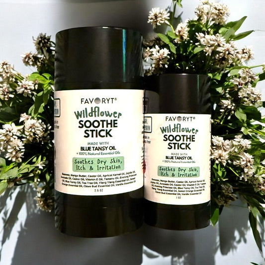 Wildflower Soothe Stick Skin Balm Stick for Eczema and Dry, Cracked Skin, Soothing effect for itch and irritation - FAVORYT BRAND