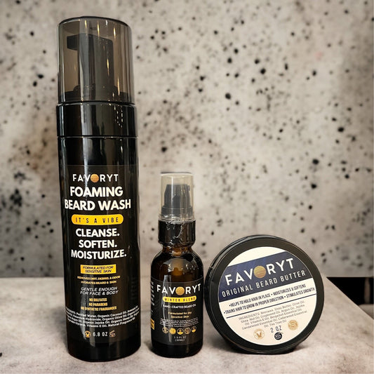 Foaming Beard Wash + Beard Butter + Beard Oil Bundle - FAVORYT BRAND