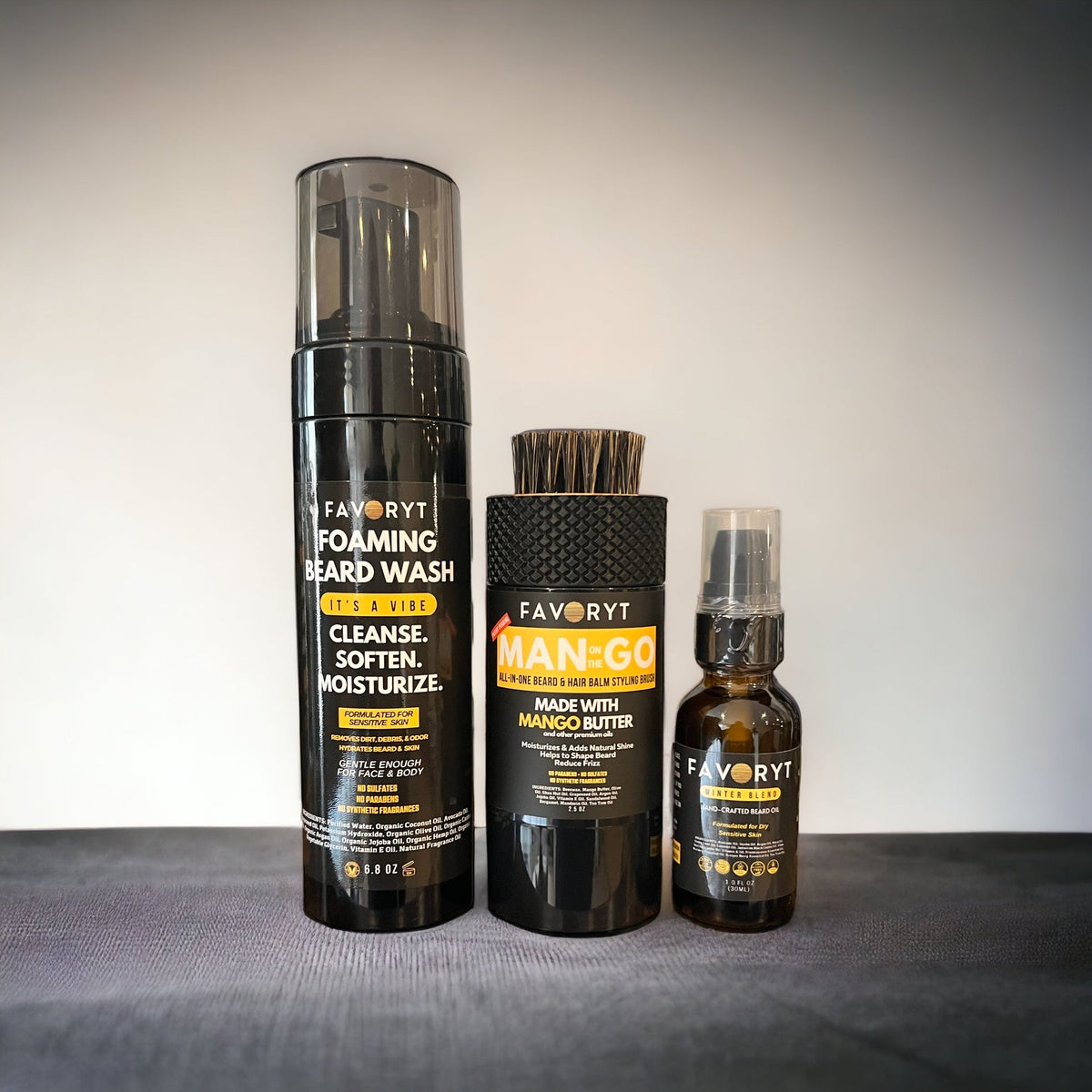 Man on the Go + Wash + Oil Bundle - FAVORYT BRAND